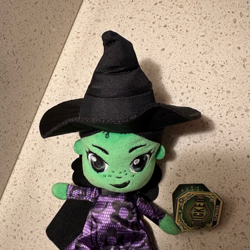 Wicked Elphaba Thropp the Witch Witch Plush 10’ - Green and Purple NWT last one - Picture 3 of 5